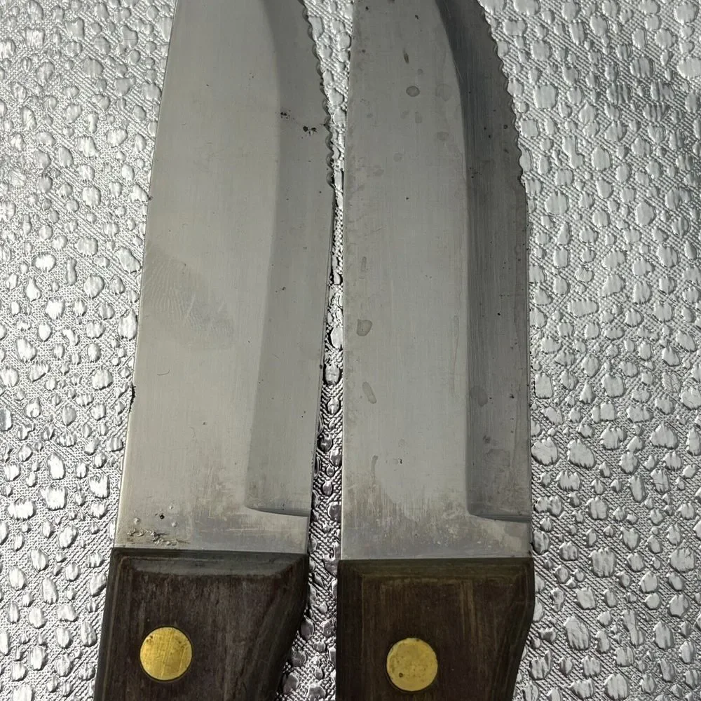 Tramontina 4‎ Set Steak Knives High Carbon Stainless Wood Handle 4.75